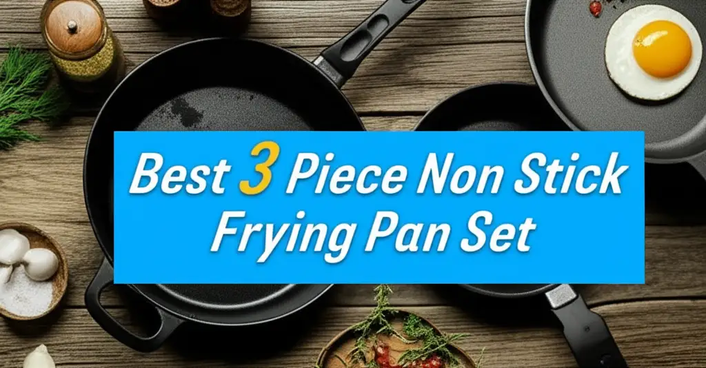 Tired of food sticking? We tested dozens of 3 piece non stick frying pan sets to find the best for you. Get ready for effortless cooking and cleanup.