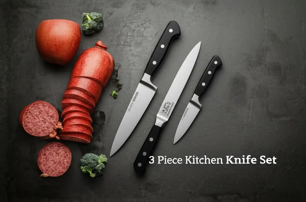 Tired of dull knives? We researched and tested dozens of options to find the best 3 piece kitchen knife set for you. Get ready for effortless chopping and slicing.