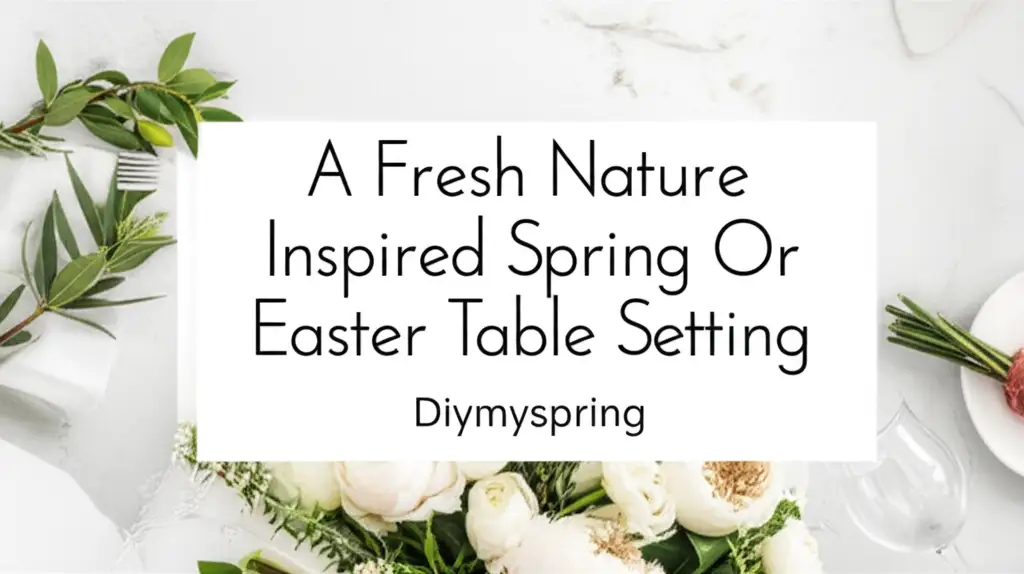 A Fresh Nature Inspired Spring Or Easter Table Setting Diymyspring