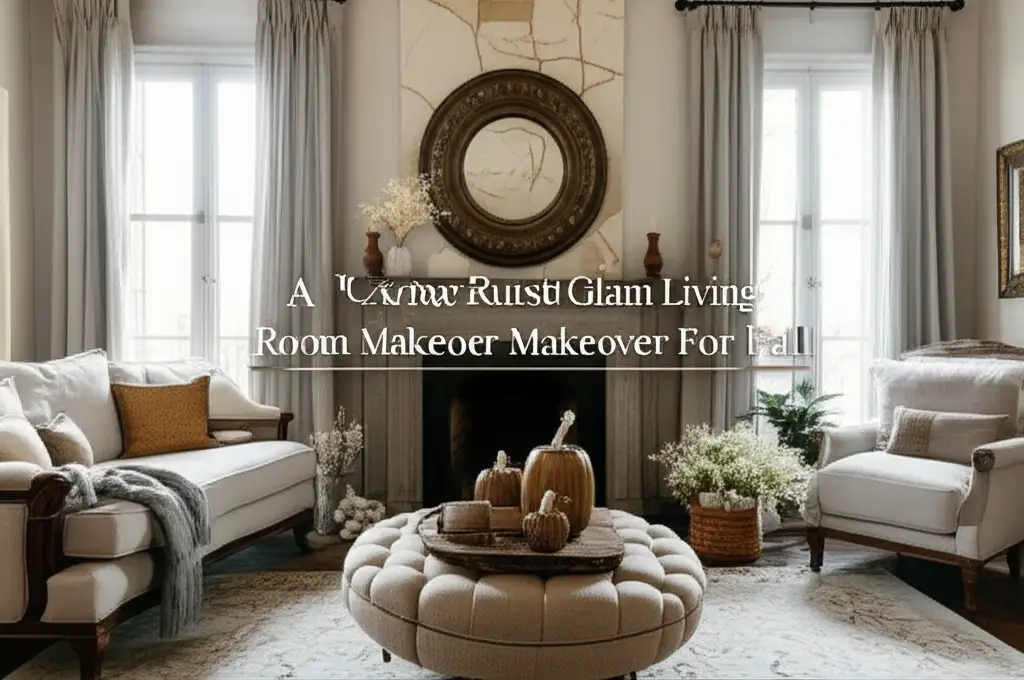 A Cozy Rustic Glam Living Room Makeover For Fall
