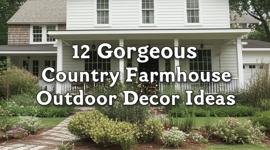 12 Gorgeous Country Farmhouse Outdoor Decor Ideas