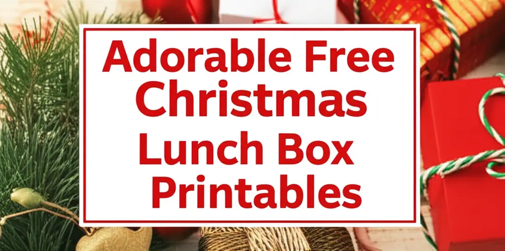 Adorable Free Christmas Lunch Box Notes Printables
