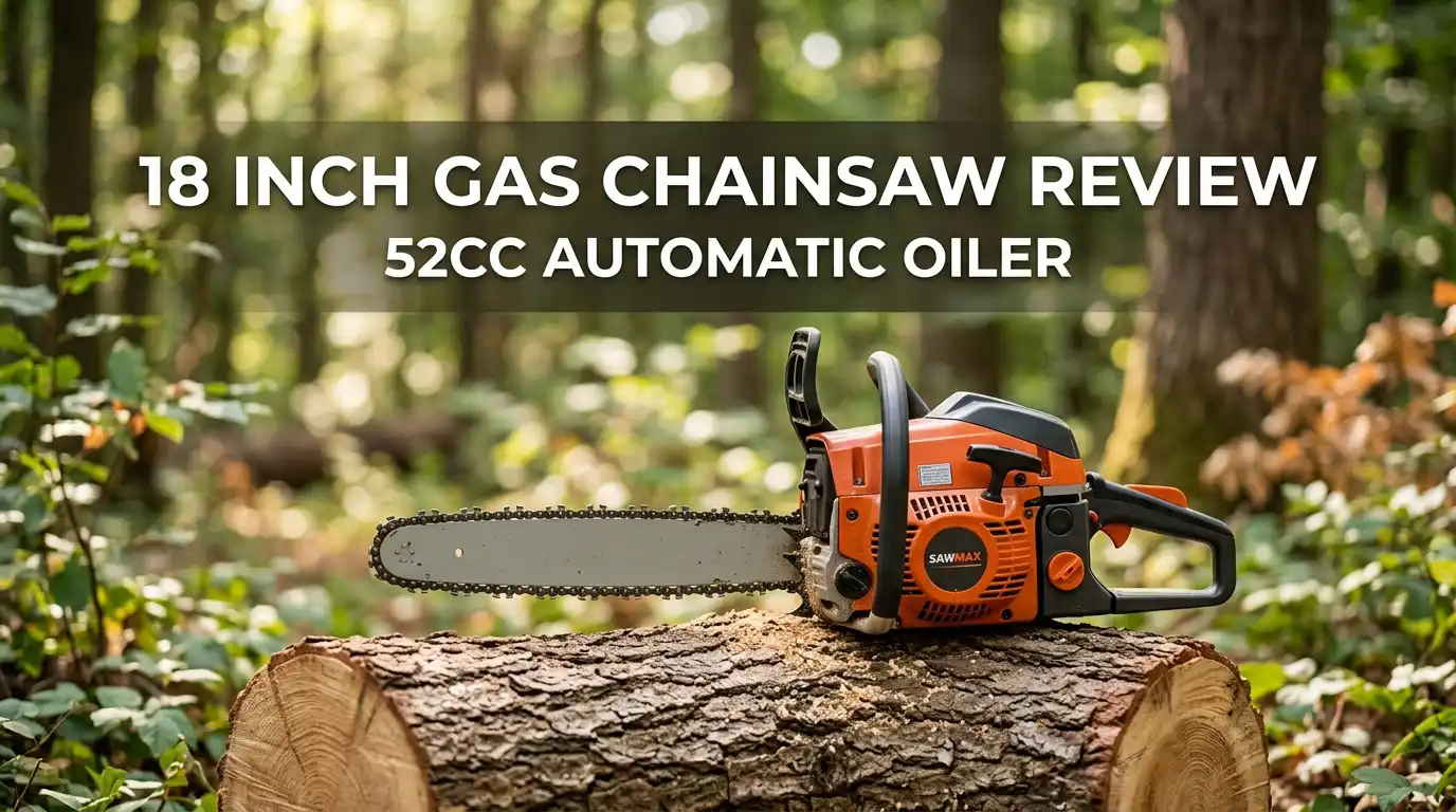 18 Inch Gas Chainsaw Review 52cc Automatic Oiler