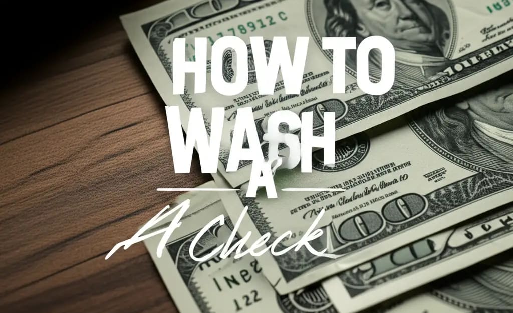 How To Wash A Check — Be A Cleaner