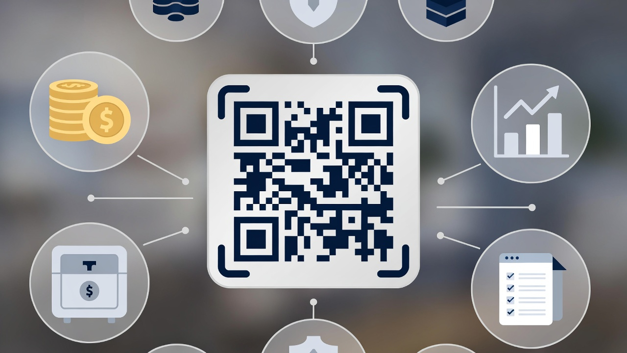 Hình ảnh minh họa ứng dụng quét mã QR để quản lý tài sản trên điện thoại