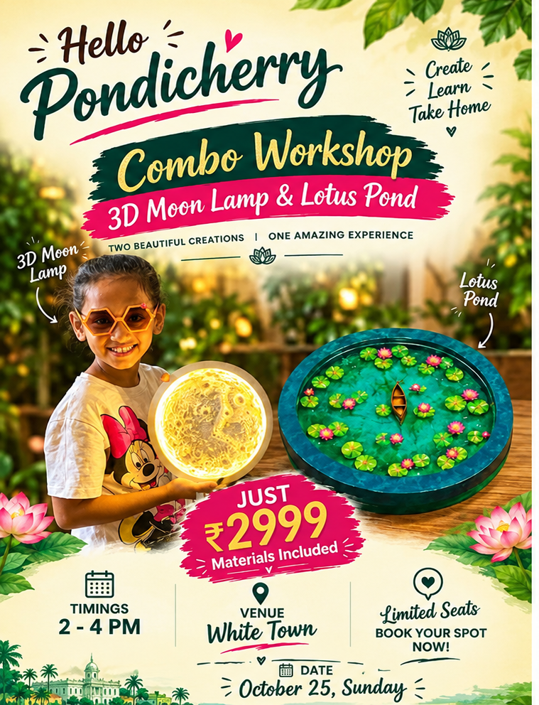 Combo Workshop (3DMoon Lamp & Lotus Pond)