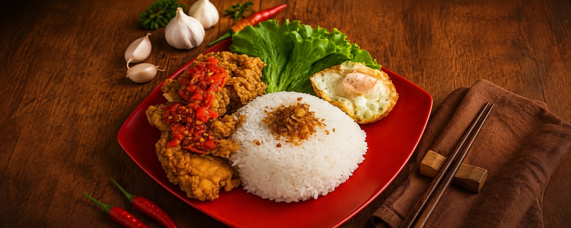 Nasi Ayam Geprek + Telor