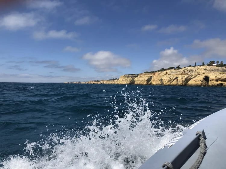 Rubber-sided boat needed for cave access