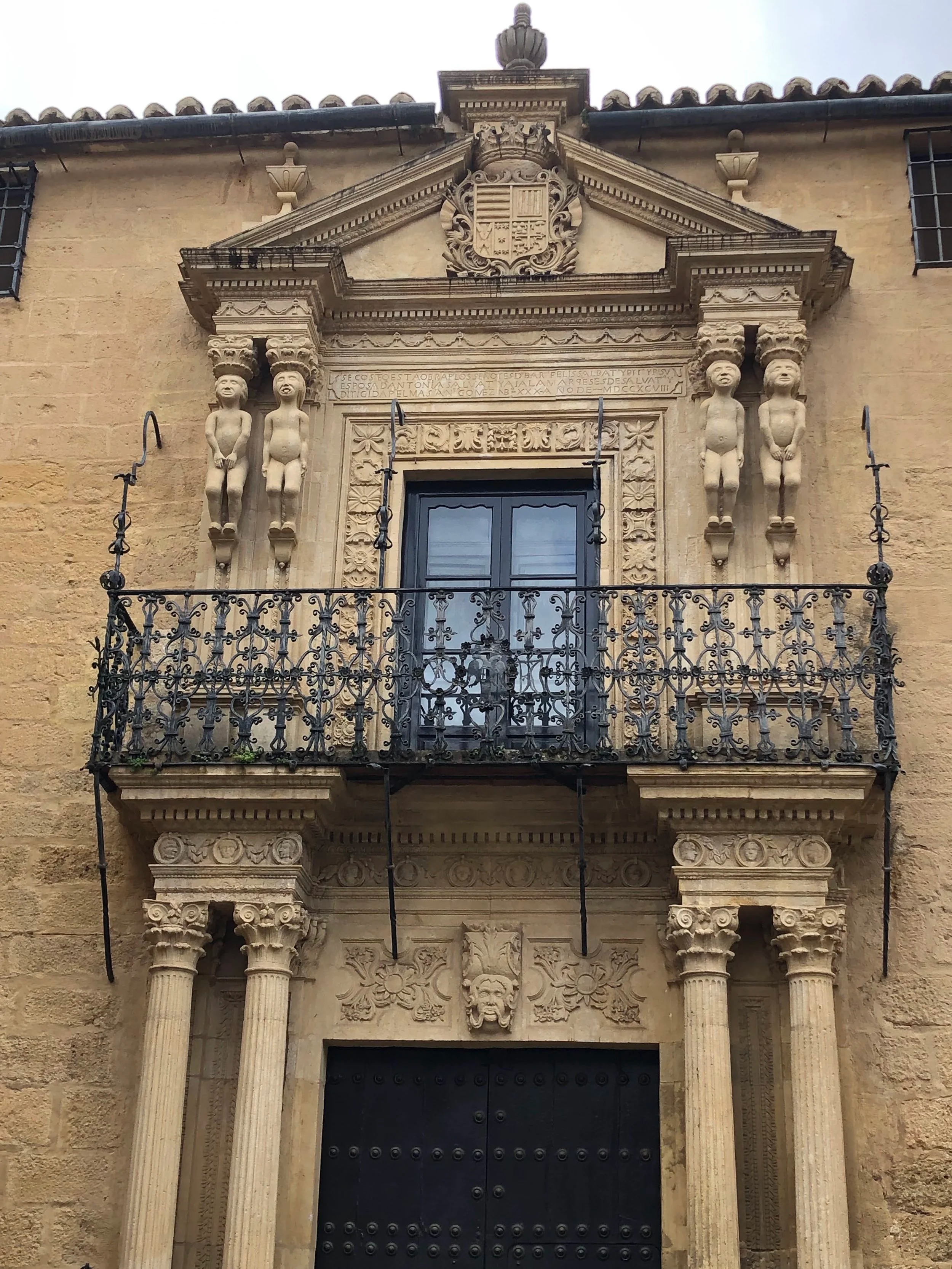 Funny figures on the facade