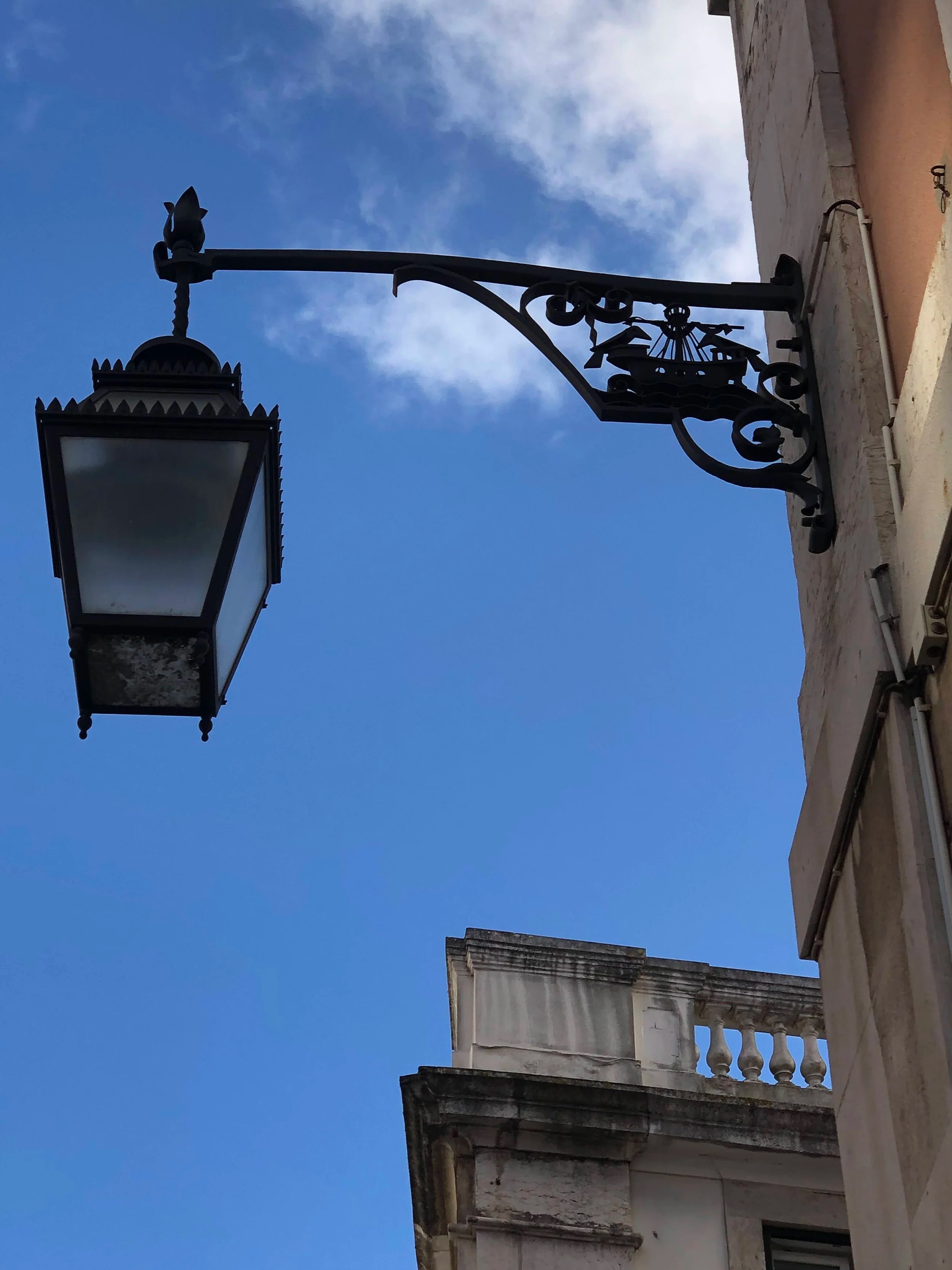 Traditional Lisbon street lamp