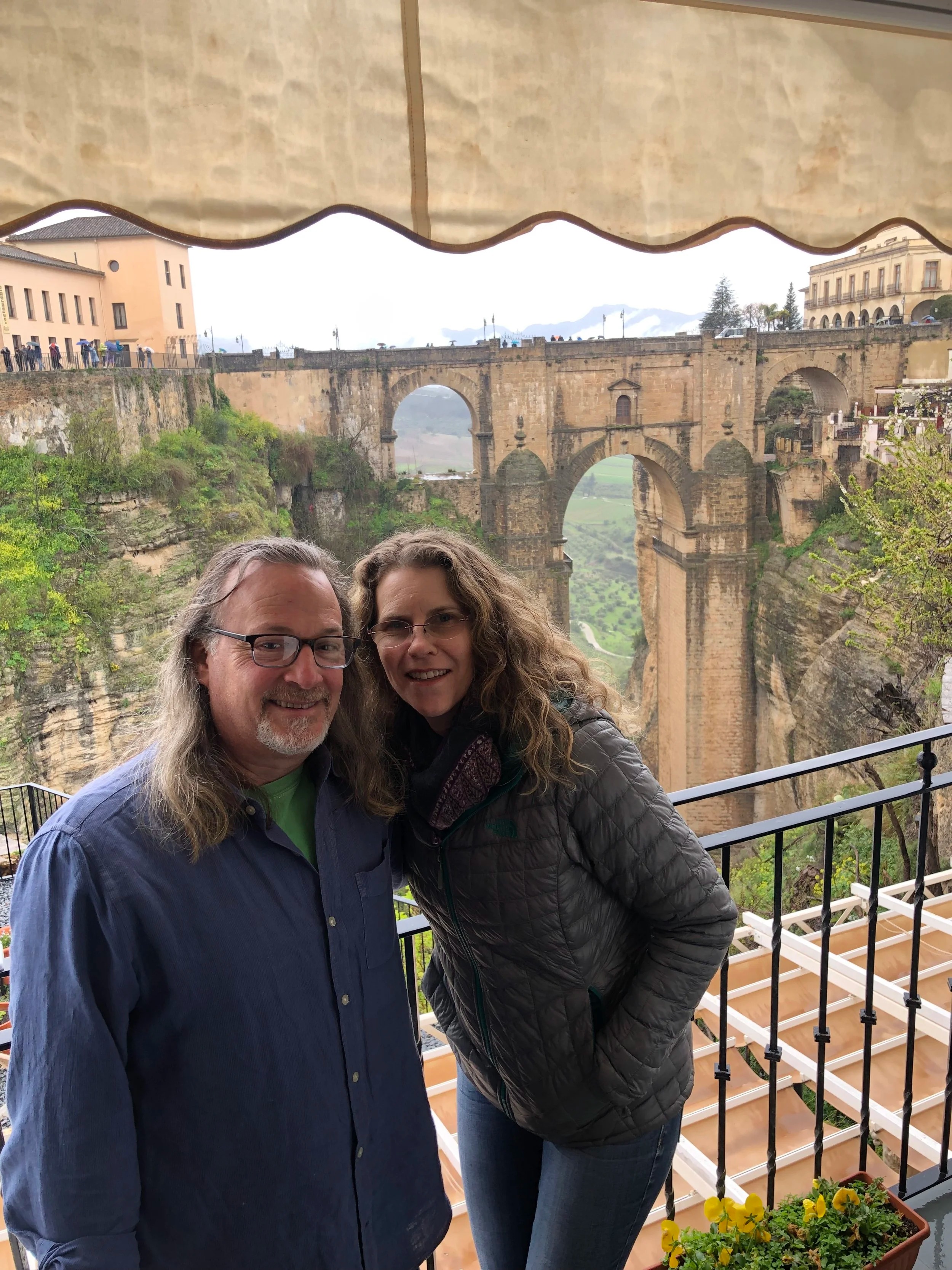 Back deck with view of Puente Nuevo