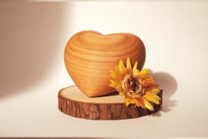 Erinnerungsherz aus Holz