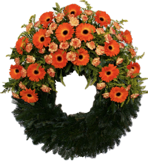 Trauerkranz in Orange "Wörthersee"