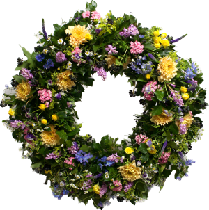 Frühlingshafter Biedermeierkranz "Trost"