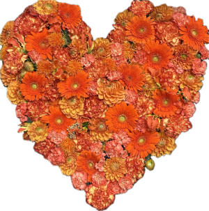 Standherz in Orange "Wörthersee"