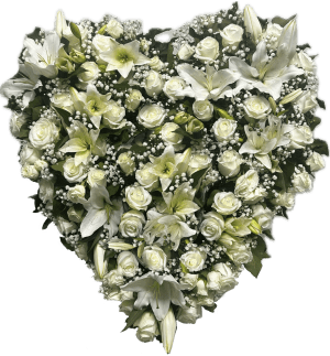 Standherz mit Lilien "Immerwährende Liebe"