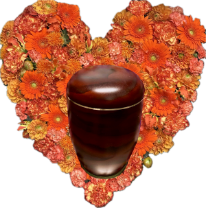 Urnenherz in Orange "Wörthersee"