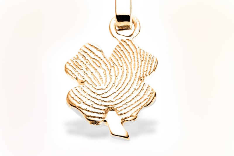 Kleeblatt Anhänger aus Gelbgold
