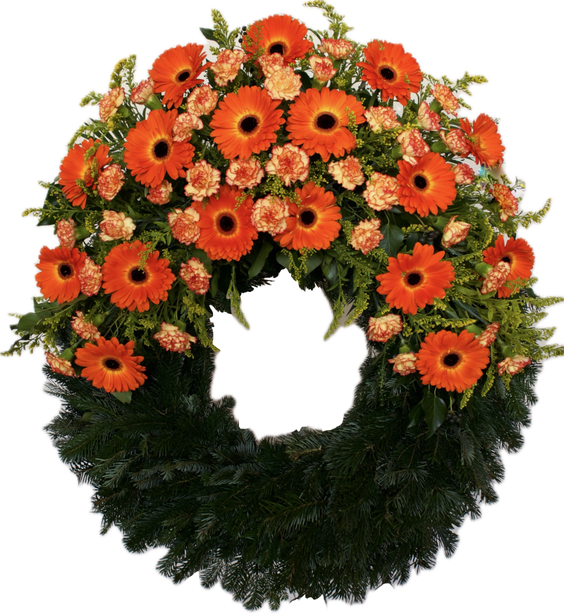 Trauerkranz in Orange "Wörthersee"