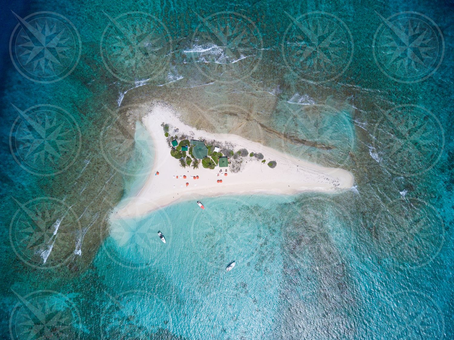 Sandy Island from the air