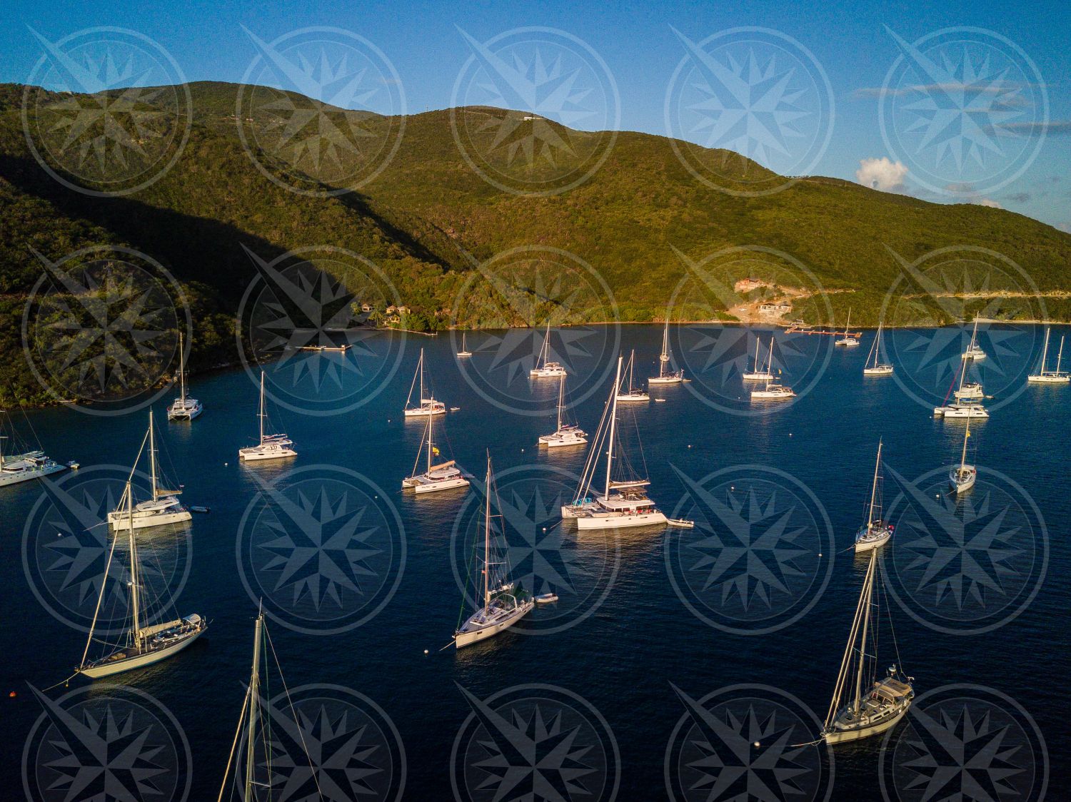 Yachts at anchor off Jost Van Dyke