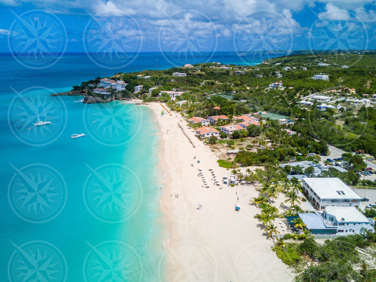 Meads Bay beach from above