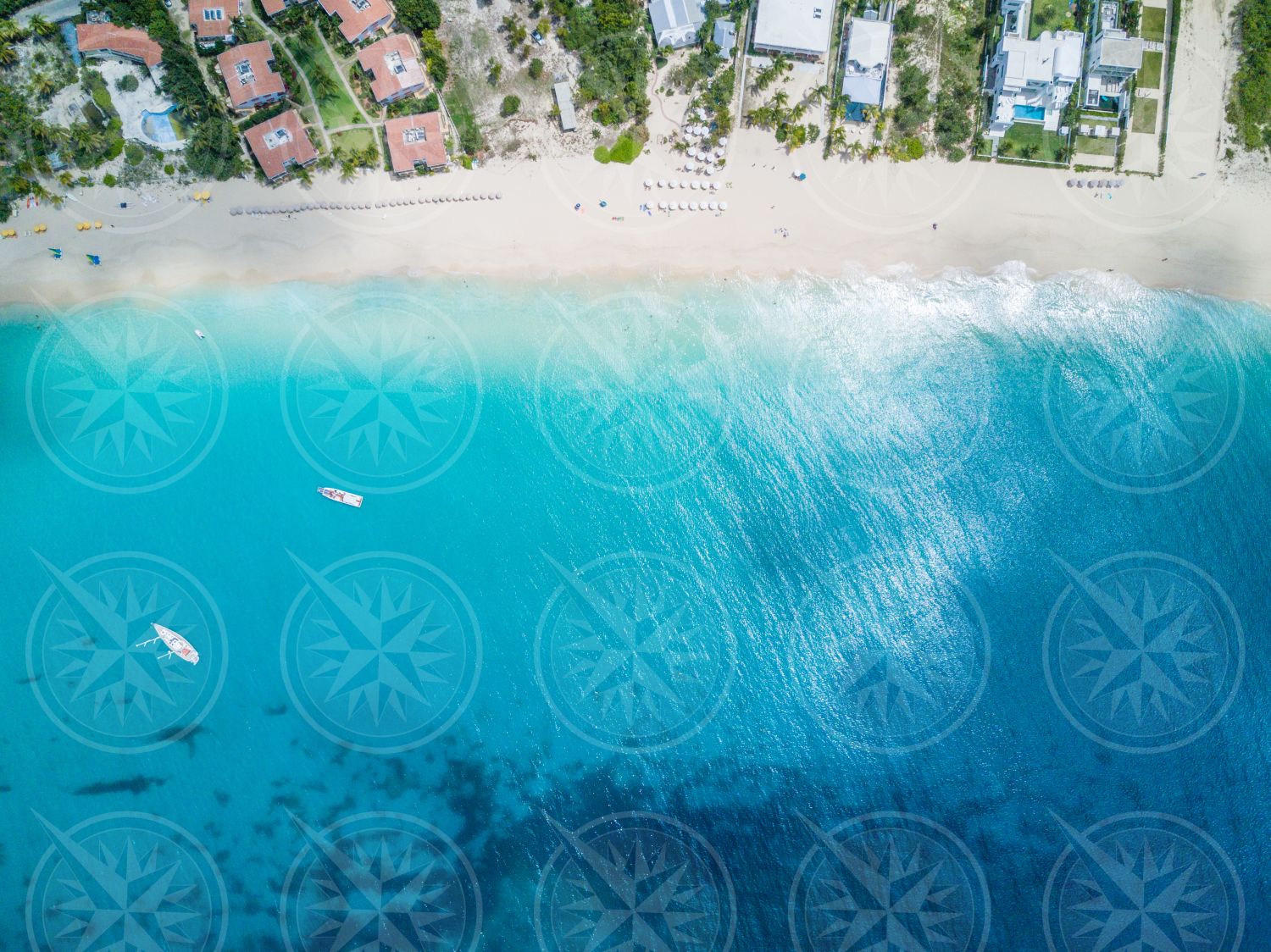 Meads Bay beach from above