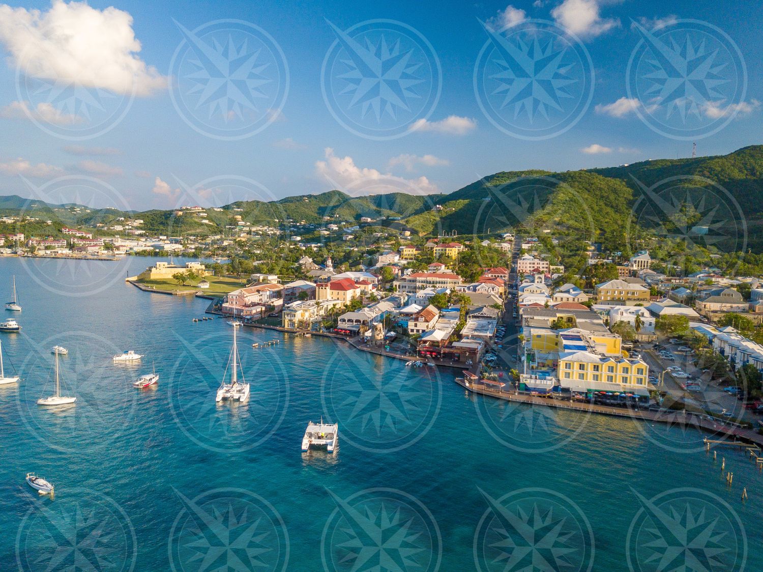 Downtown Christiansted from the air