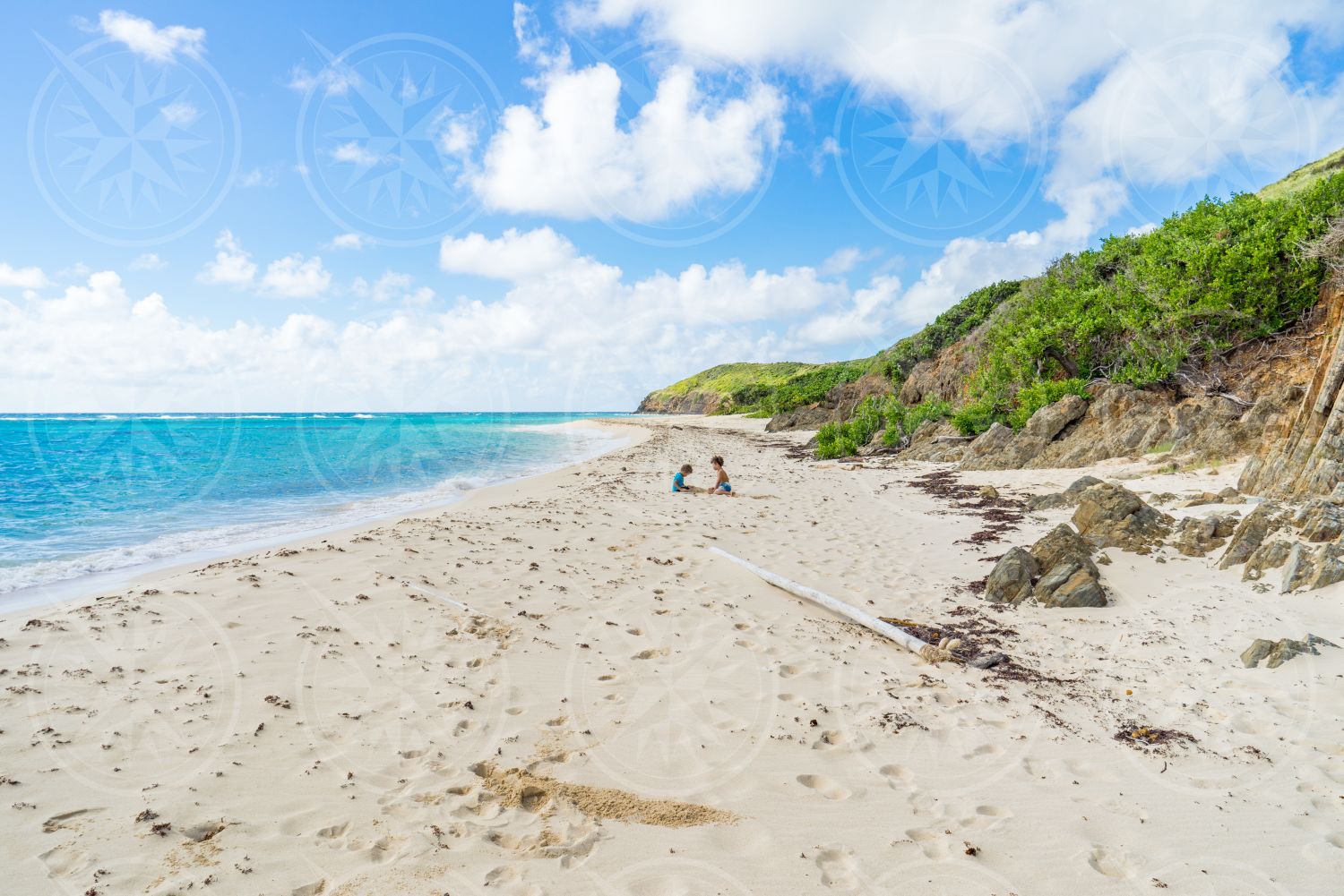 Kids on Isaac Bay Beach