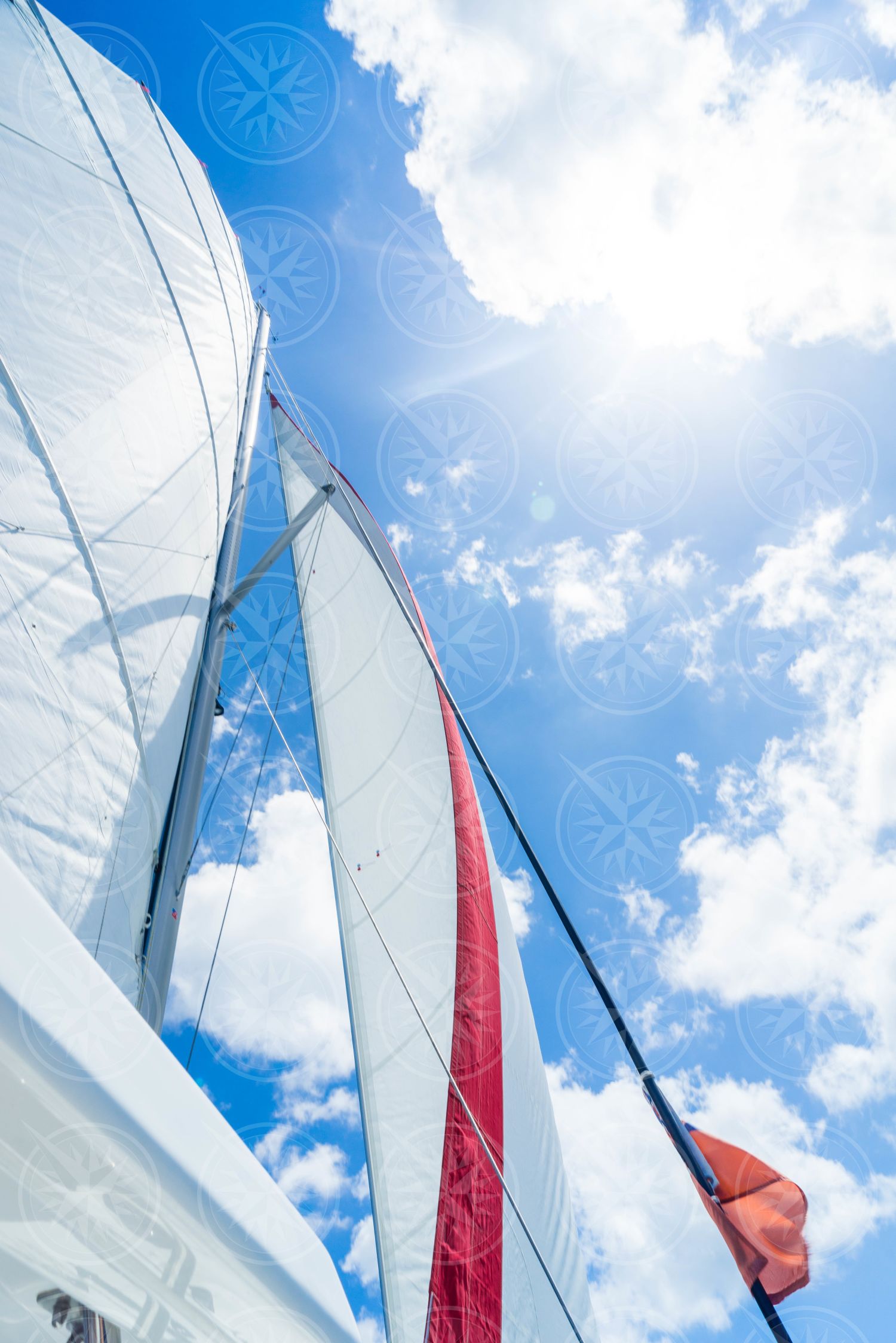 Looking up at sails