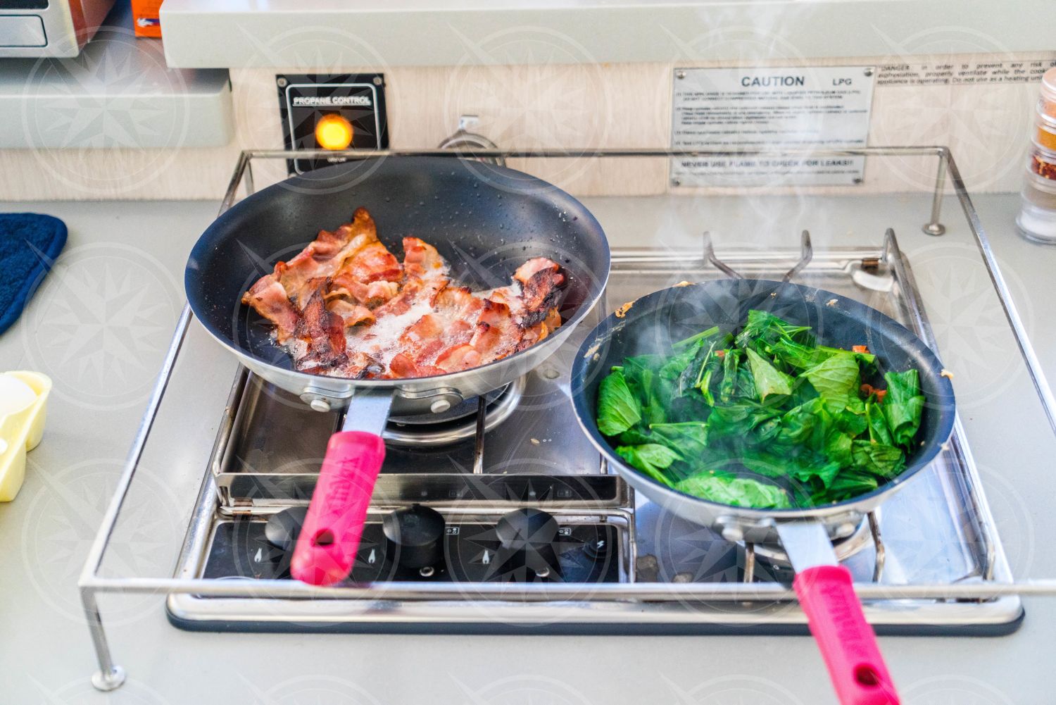 Cooking on sailboat