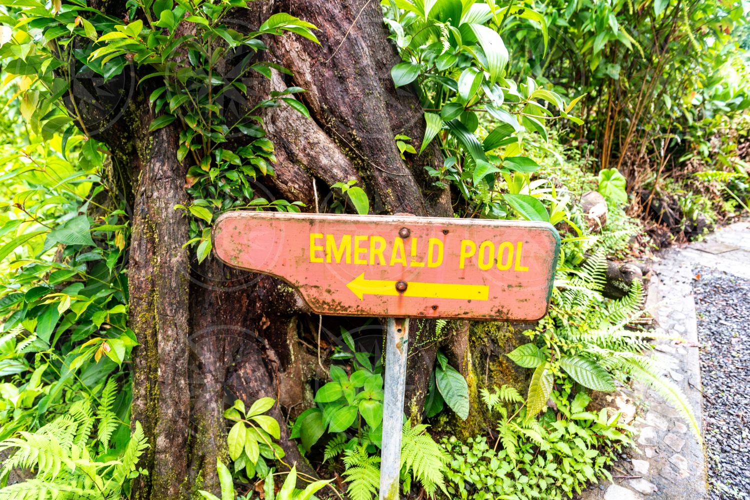 Emerald Falls sign