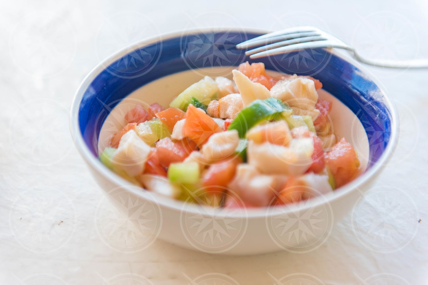 Conch salad in bowl