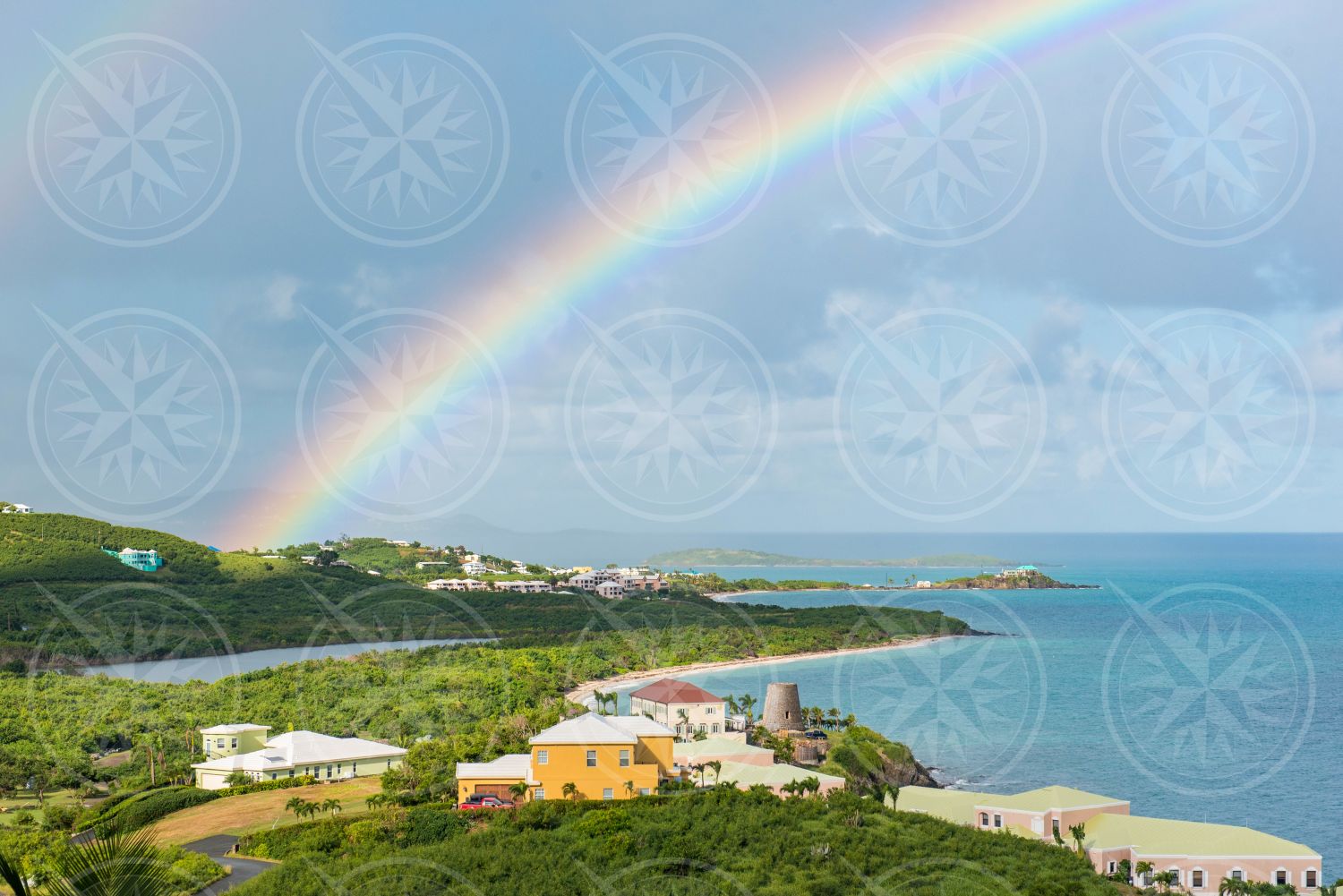 Rainbow over the shore