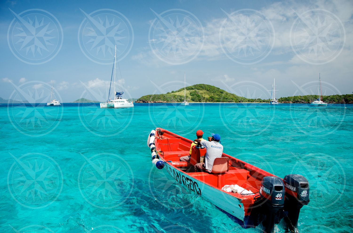 Boats in the Tobago Cays