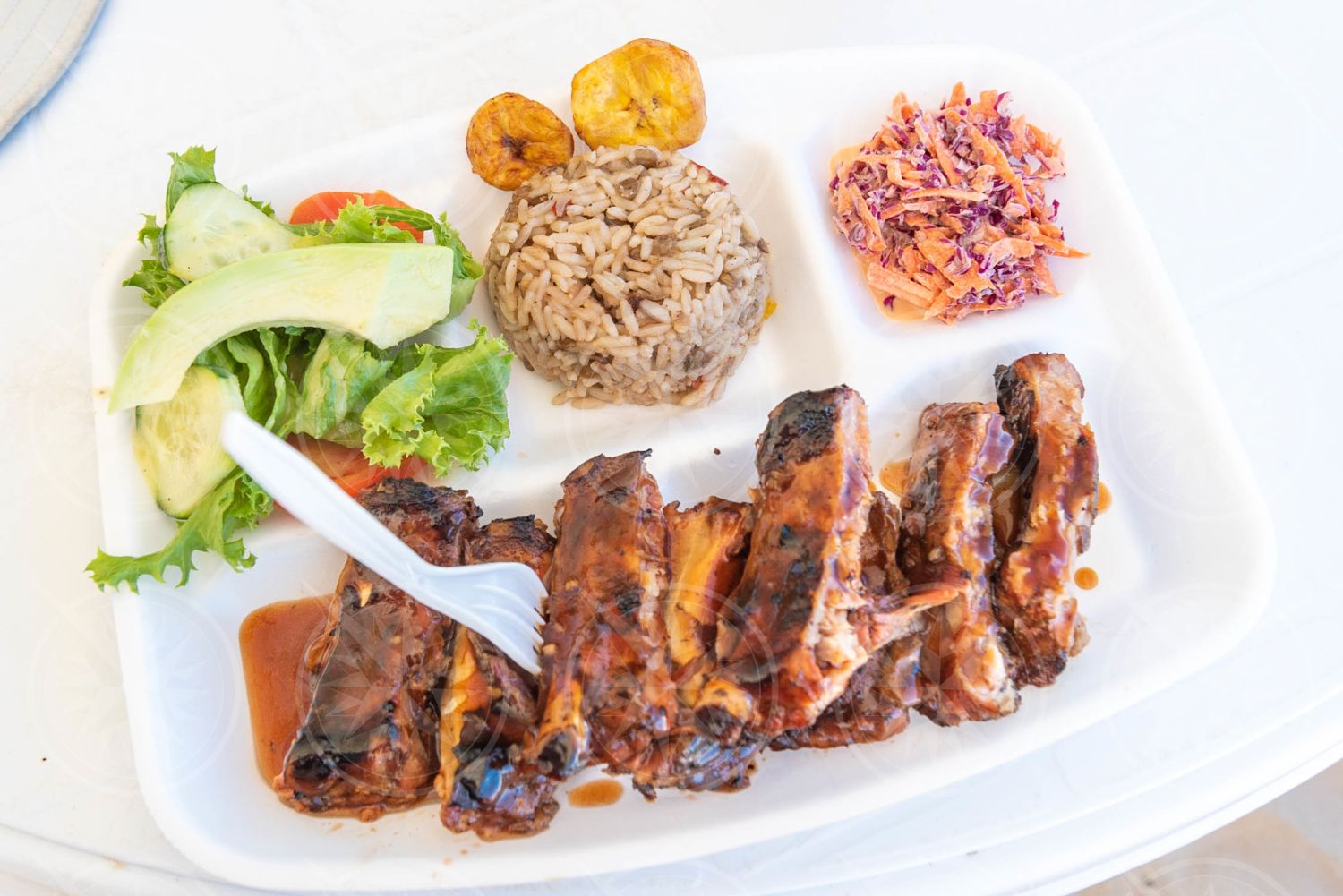 Barbecue ribs plate