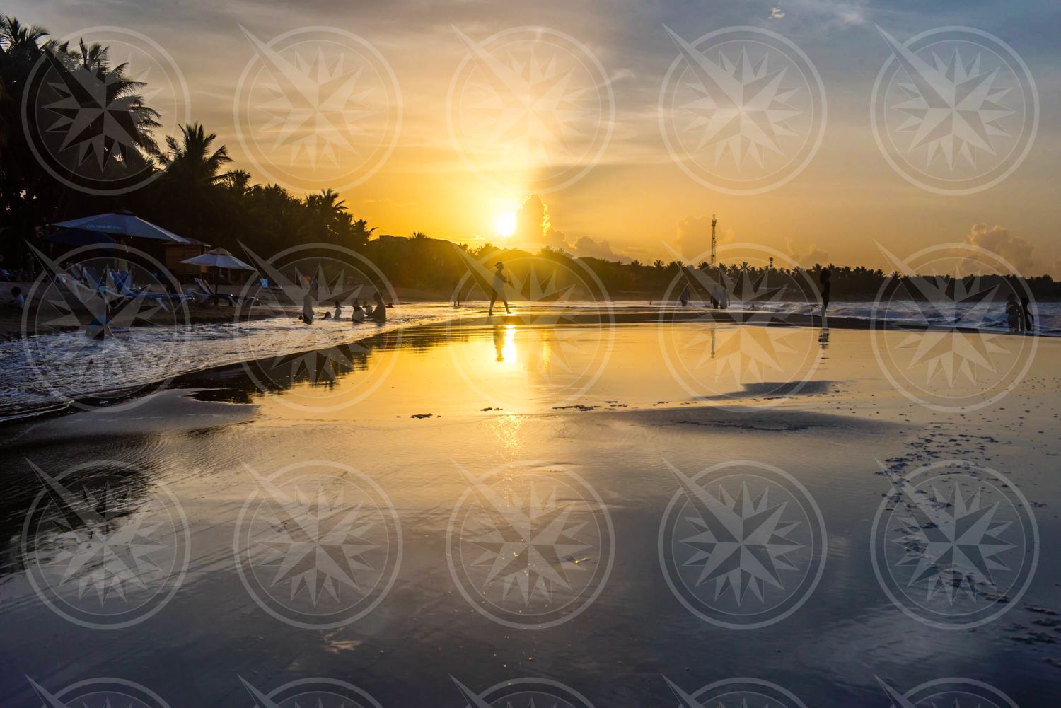 Sunset over the beach in Cabarete, Dominican Republic