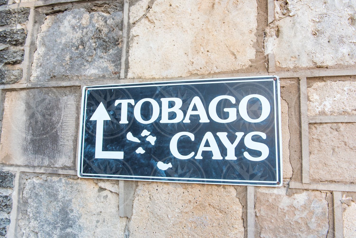 Sign to the Tobago Cays