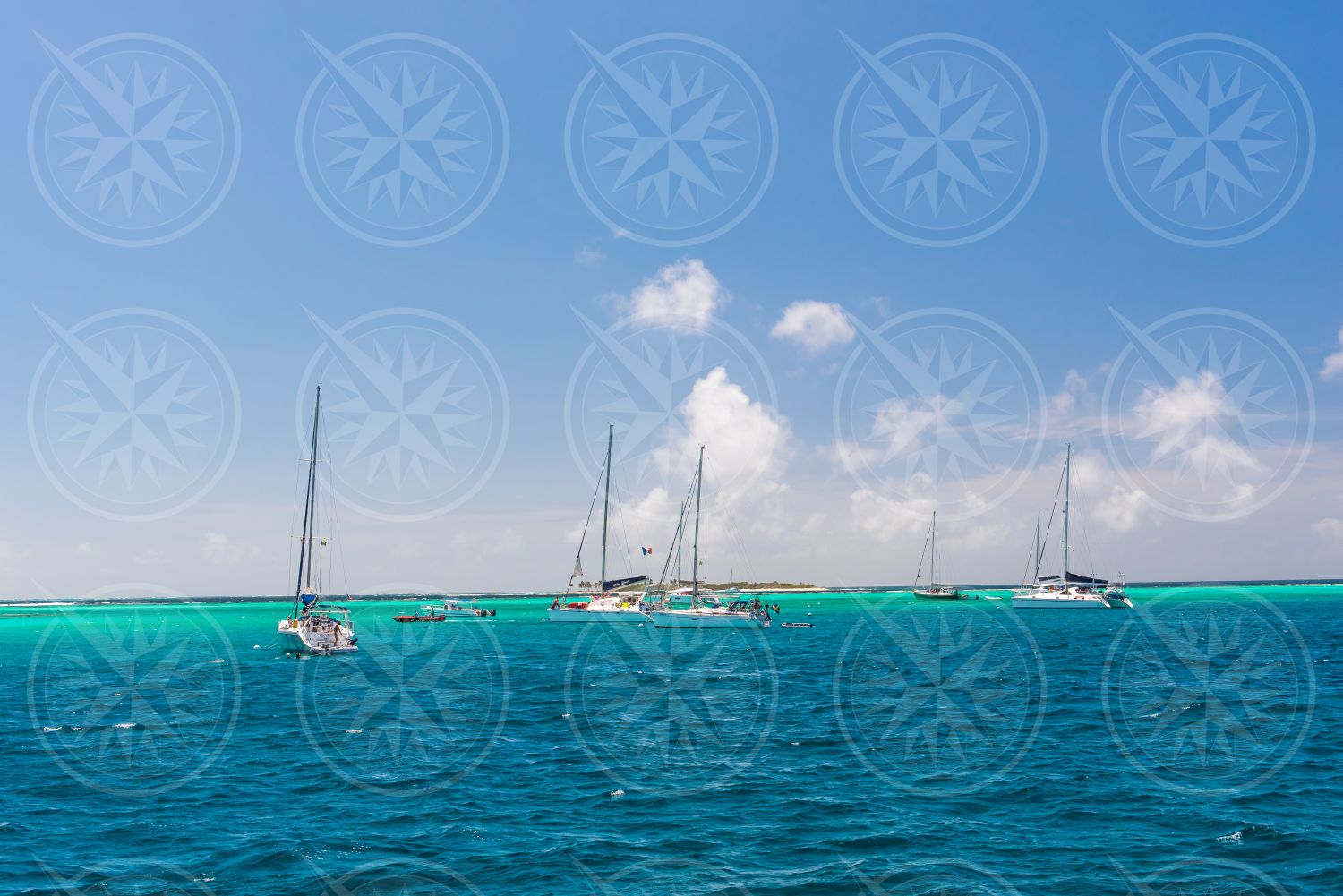 Sailboats in the Tobago Cays