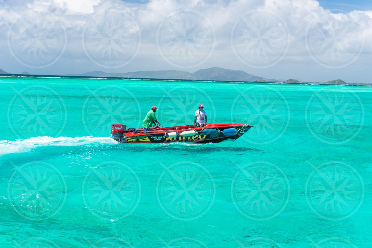 Boat in the Tobago Cays