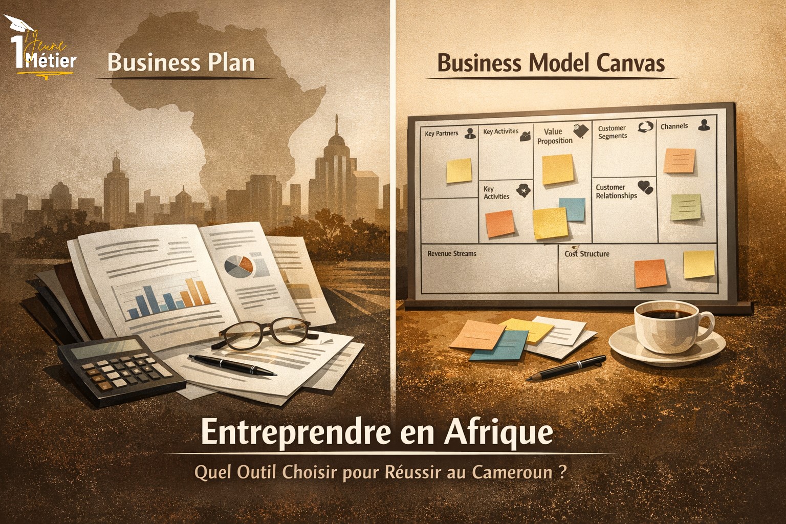 Business Plan vs Business Model Canvas - 1Jeune1Métier