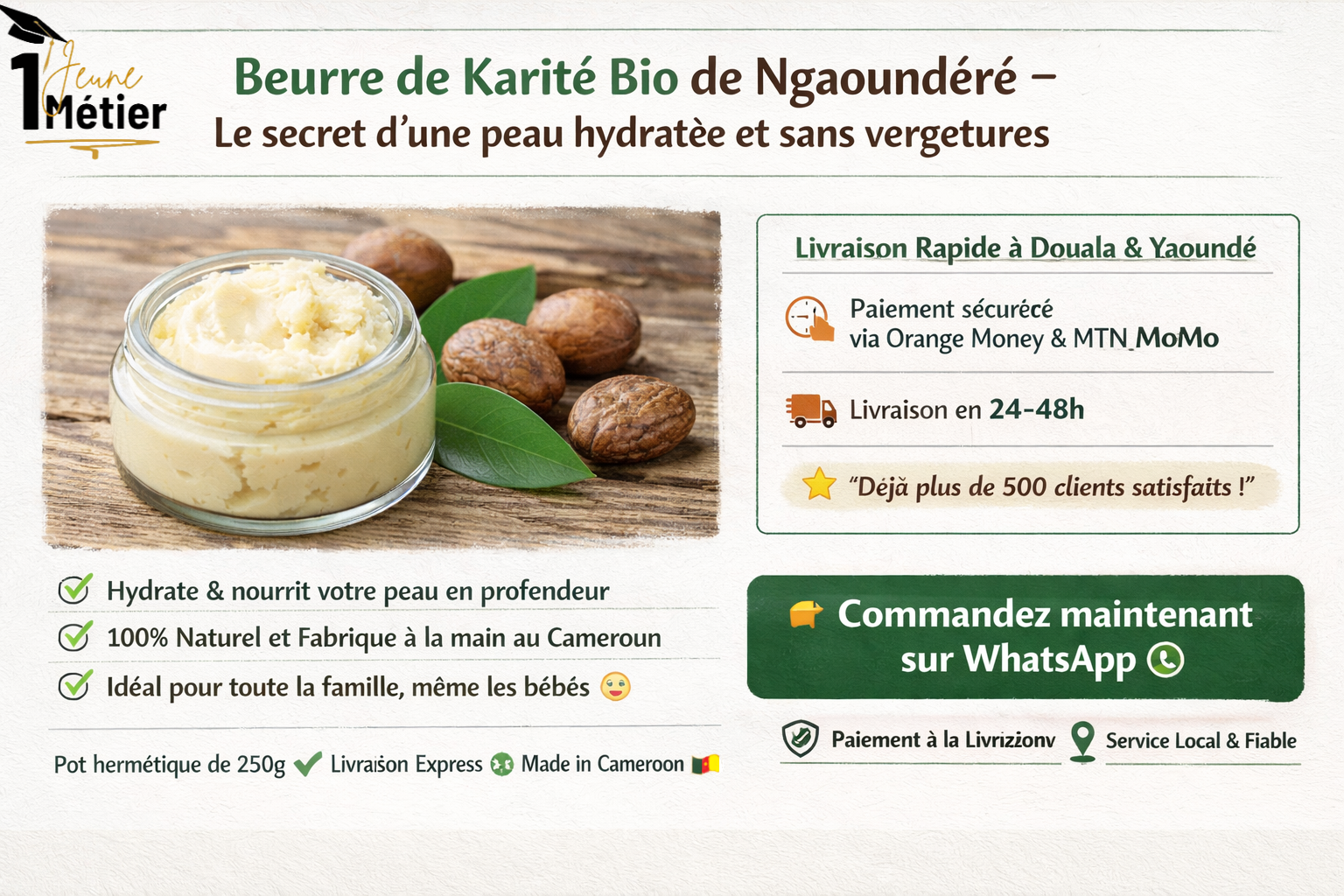 Rédiger une fiche produit qui vend au Cameroun - 1Jeune1Métier