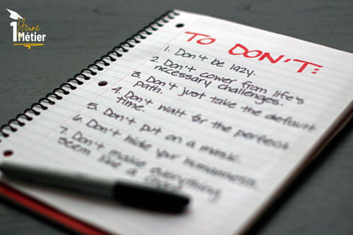 Créer une To-Don't List