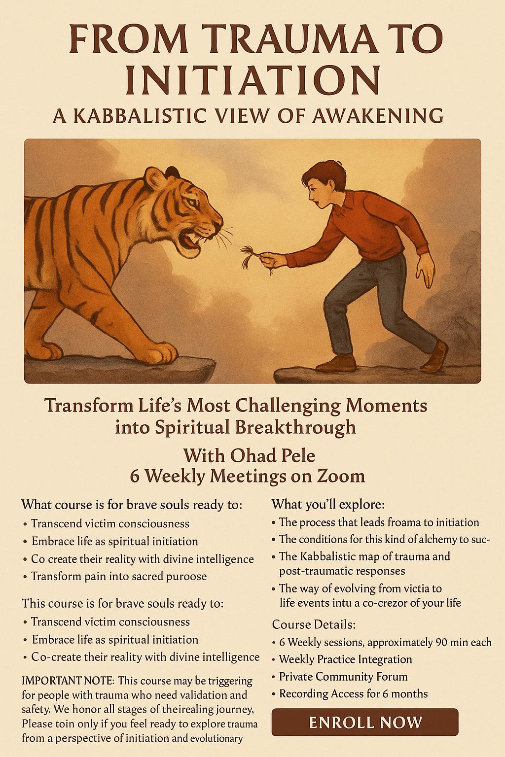 From Trauma to Initiation -- A Kabbalistic View of Awakening