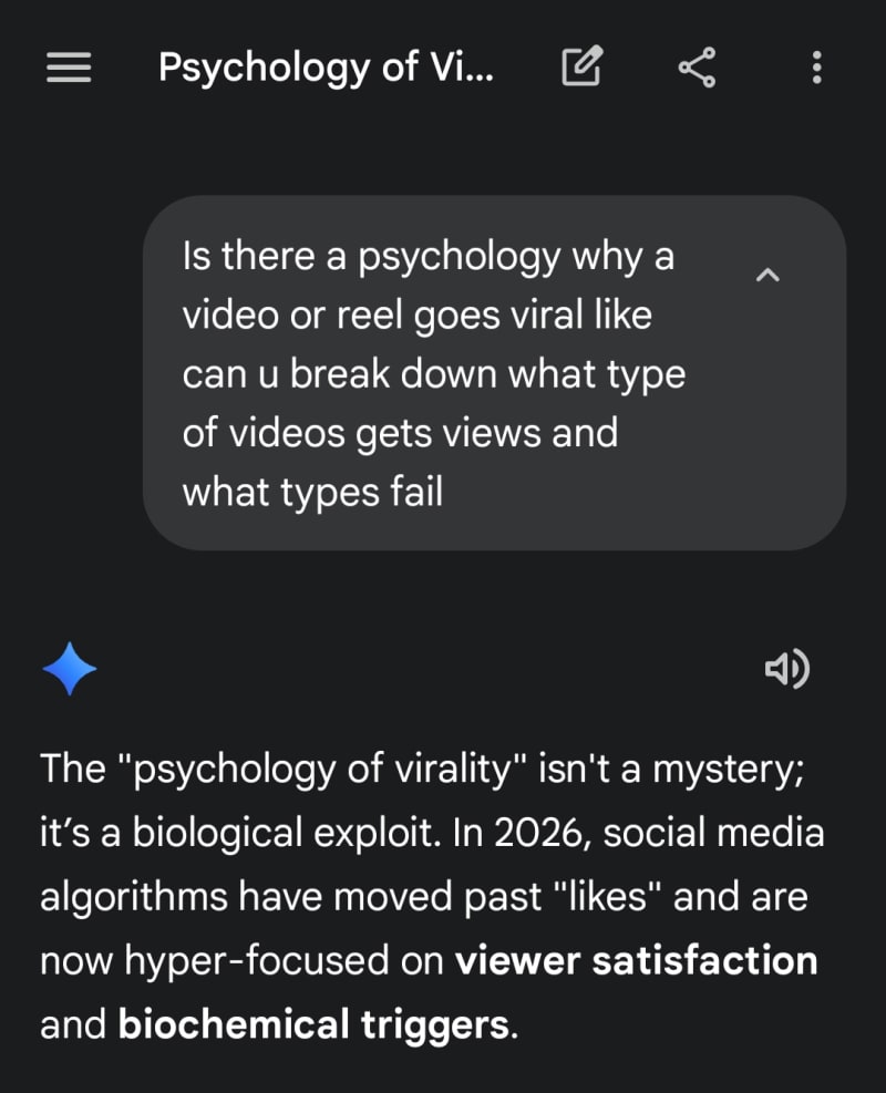 How to make a viral content in 2026 - explained by gemini.