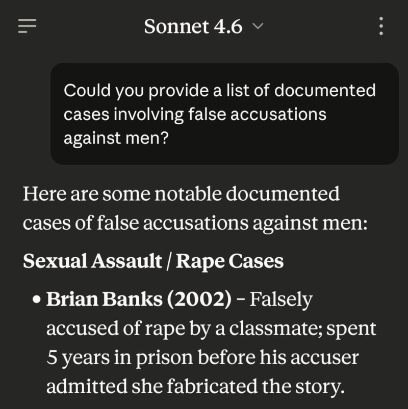 A list of real-life cases where the victims were men