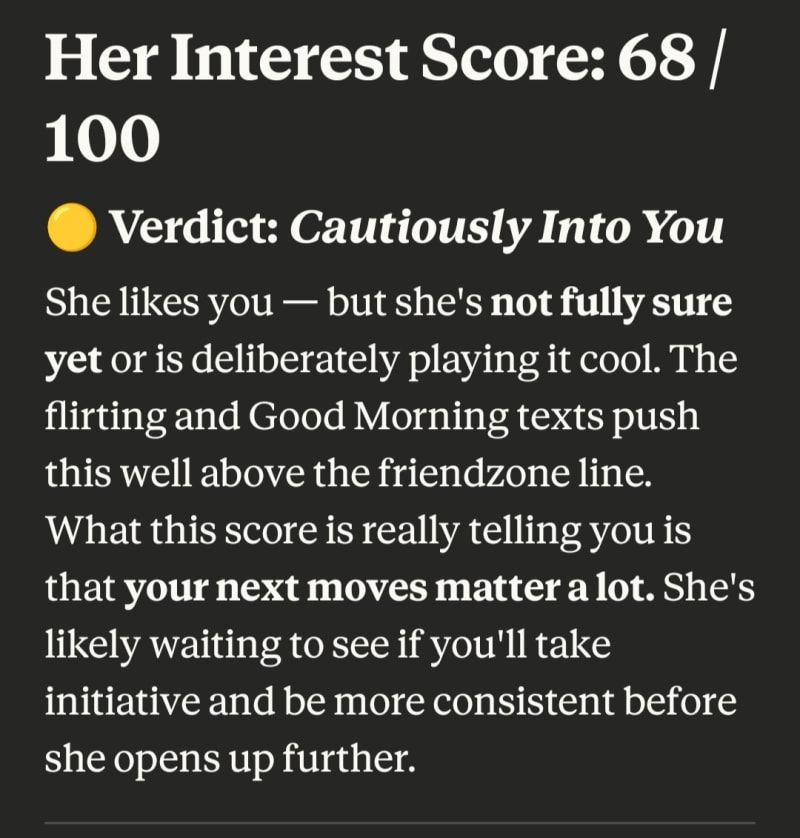This 3-layered prompt helped me evaluate if my online crush actually likes me. It’s like having a personal AI Love Guru