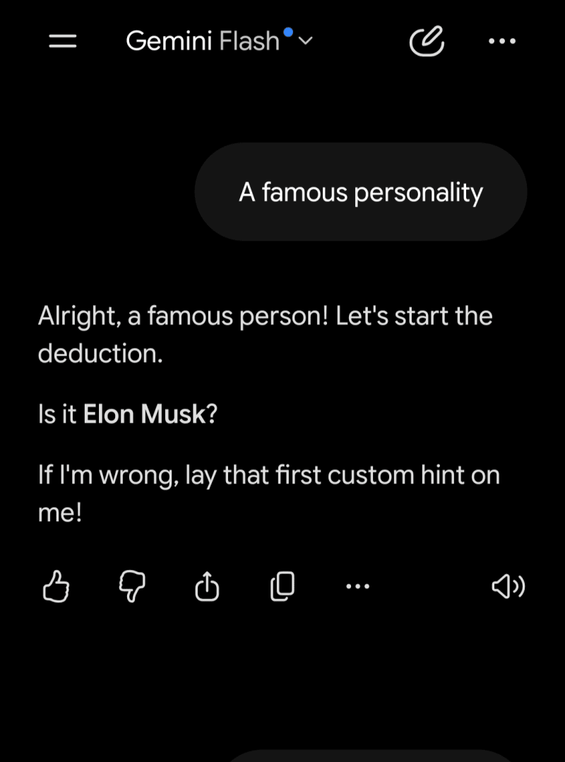 I played this viral guessing game with gemini