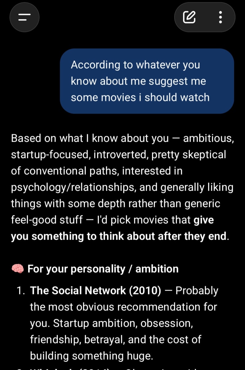 Suggest me movies.