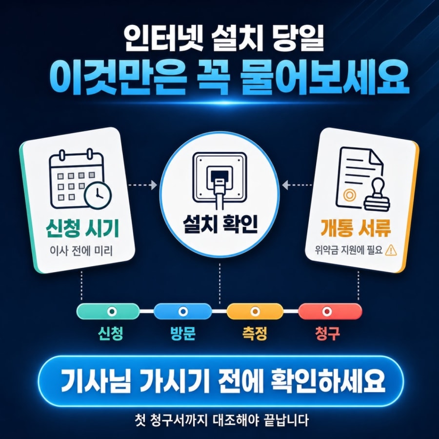 인터넷 신청하면 설치까지 며칠 걸릴까? (설치 당일 기사님께 꼭 확인할 것들)
